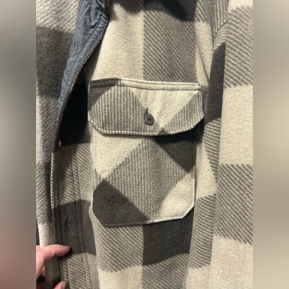 Wrangler Authentic Men’s Long Sleeve Plaid Fleece Button Down Shirt Jacket - Picture 6 of 11